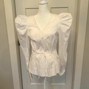 Jason Wu White Wrap Collared shirt - Small